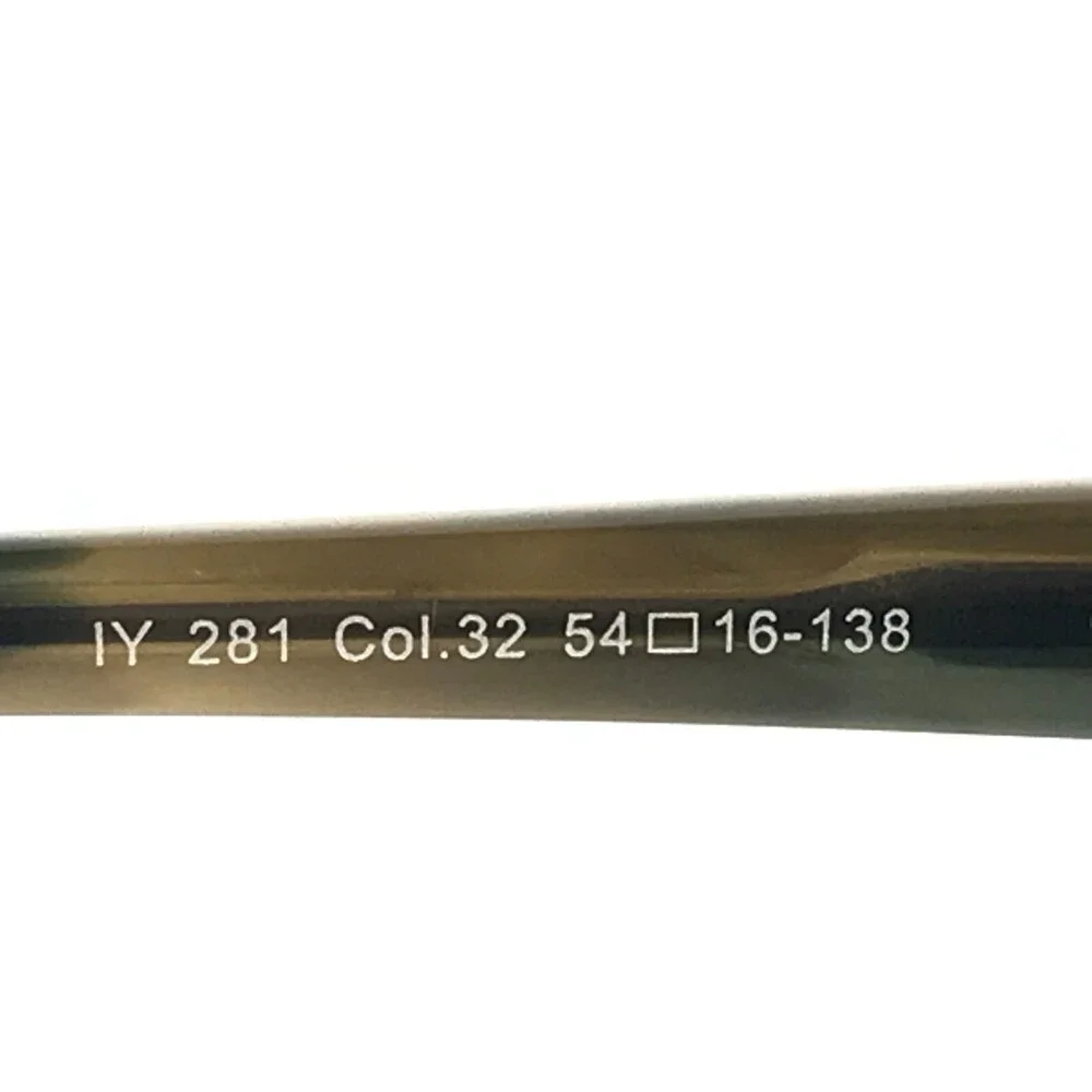 Iyoko-Inyake Eyeglasses Frames IY281 COL.32 Black Rectangular Half Rim 54-16-138